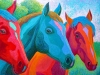 THREE HORSES IN A FIELD