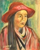 Miss Lulu, Portrait of woman, oil on canvas 16x20 inch, 40.5x50.75 cm, no frame SKU 3022 