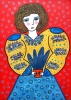 Woman with a pot of plant