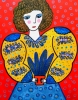Woman with a pot of plant
