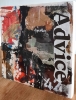  \"Advice\" – Original Abstract Grunge Painting with Collage on Wood