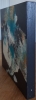\"Alchemy\" Mini Abstract Painting on Wood • Turquoise Gold Textured Wall Art • Small Mixed Media Artwork • Modern Teal Home Decor Gift