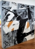 \"Gold Echo\" Original Gold, Black & Grey Abstract Acrylic Painting on Cradled Wood Panel