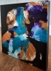 Butterfly – Original Gold & Turquoise Abstract Mixed Media Painting