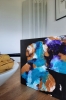 Butterfly – Original Gold & Turquoise Abstract Mixed Media Painting