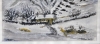 Canadian winter Landscape, water colors on cold press paper, 9x12, inch, 23x30.5 cm, SKU 4003 