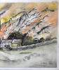 Canadian Landscape, watercolors on cold press paper, 11x15 inch, 28x38 cm, SKU 4022,