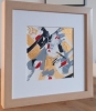 Gilded – Original Abstract Black, Gold and Red Acrylic Painting on Cradled Wood Panel