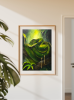 Emerald Guardian – Green Python  | Stretched Canvas | 50 × 70 cm | Acrylic Painting | Original