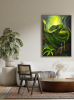 Emerald Guardian – Green Python  | Stretched Canvas | 50 × 70 cm | Acrylic Painting | Original