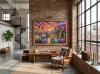 Sunset Over the Mexican Desert – Original Soft Pastel Painting | Vibrant Mexican Landscape | 50 × 70 cm