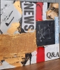 \"Q&A\" – Original Abstract Grunge Mixed Media Painting on Wood Panel