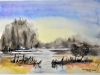 Canadian seescape1, watercolors, 11x14, inches SKU 4019,