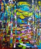 Sunset in the Woods Abstract Expression 024