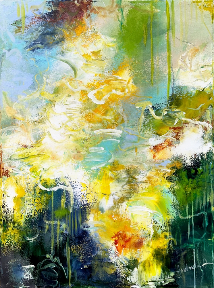 Magical garden pond