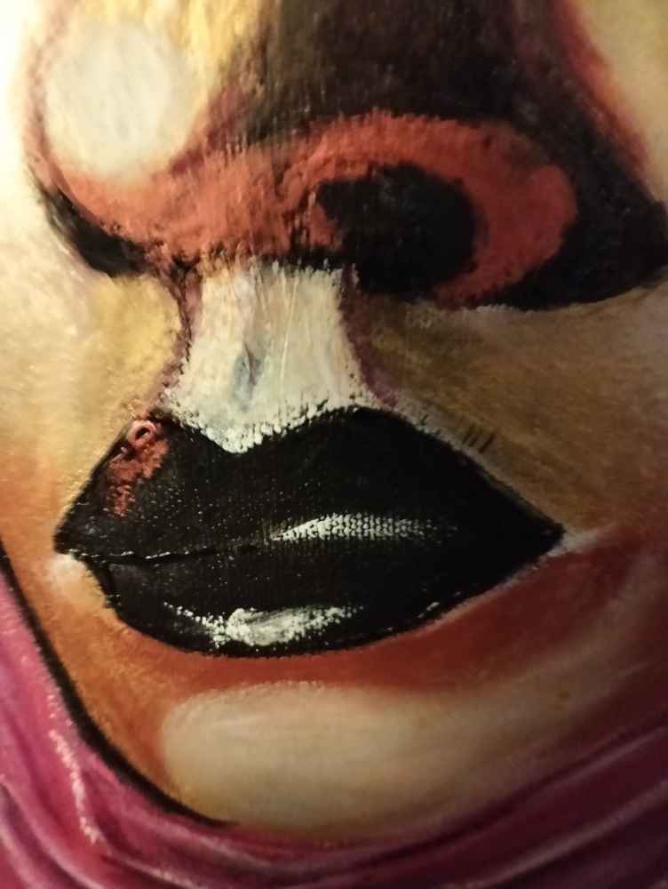 Venetian Carneval Mask black and cerise