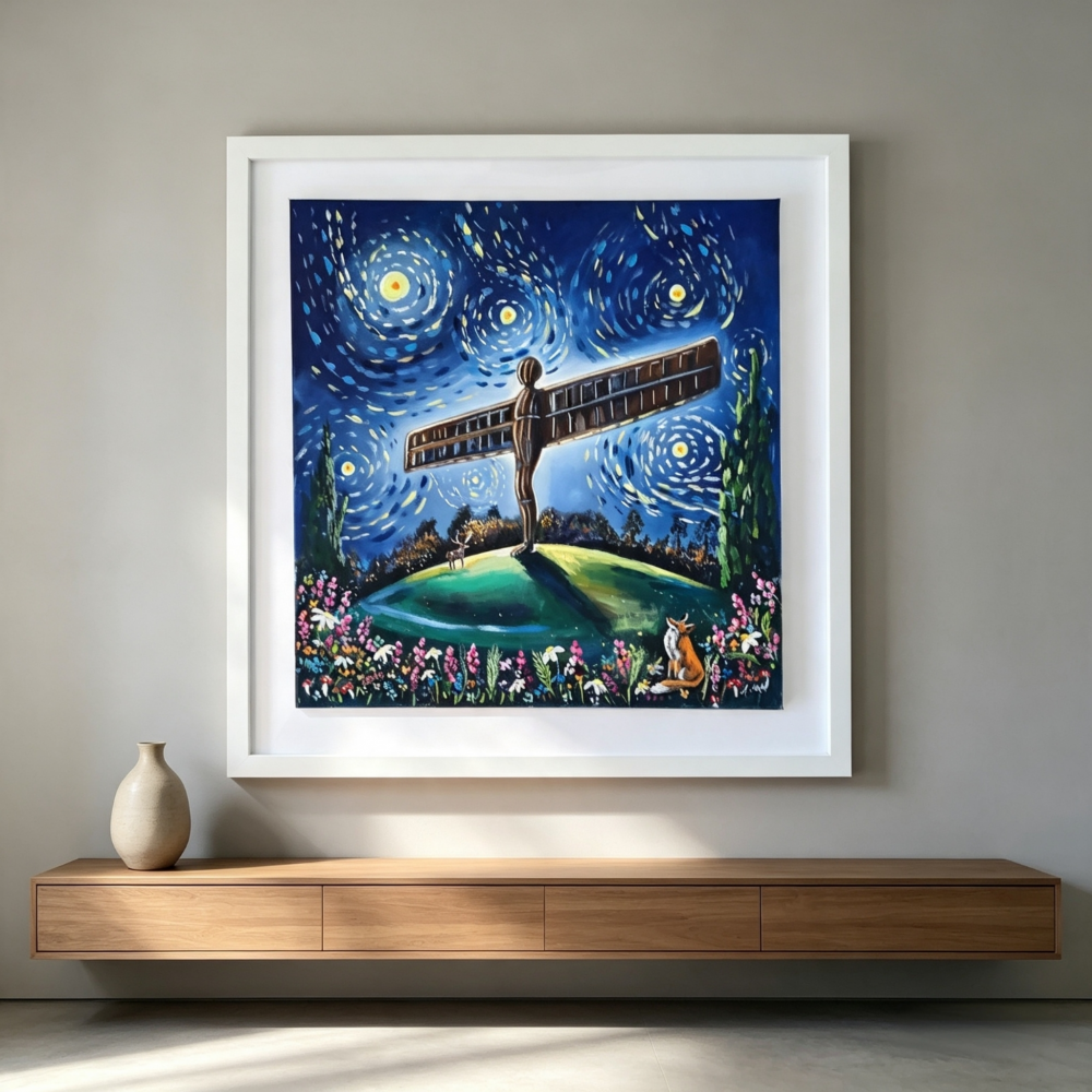 Angel of the north night sky 