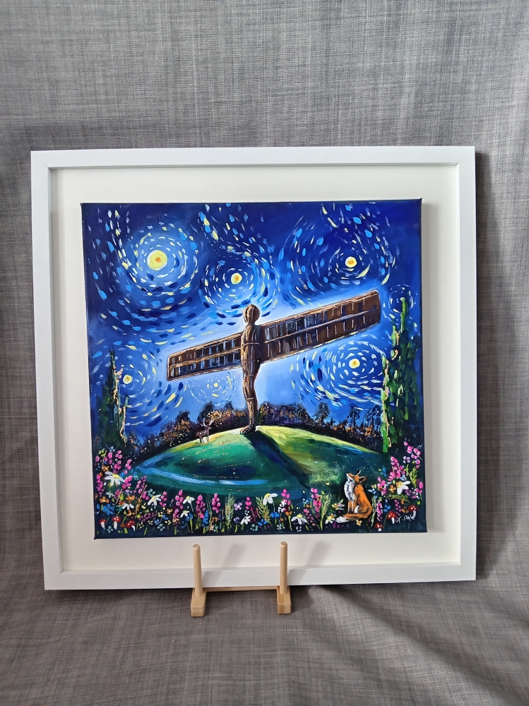 Angel of the north night sky 