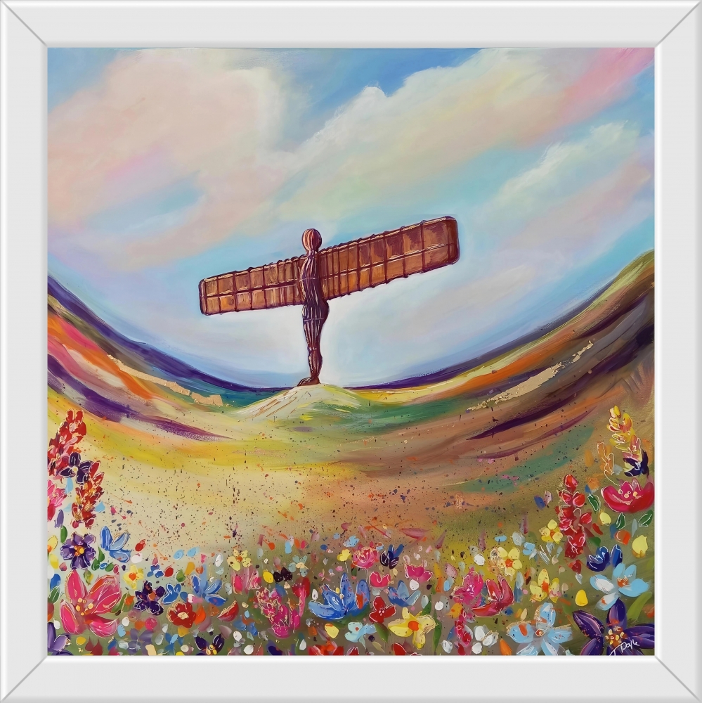 Angel of the north in bloom