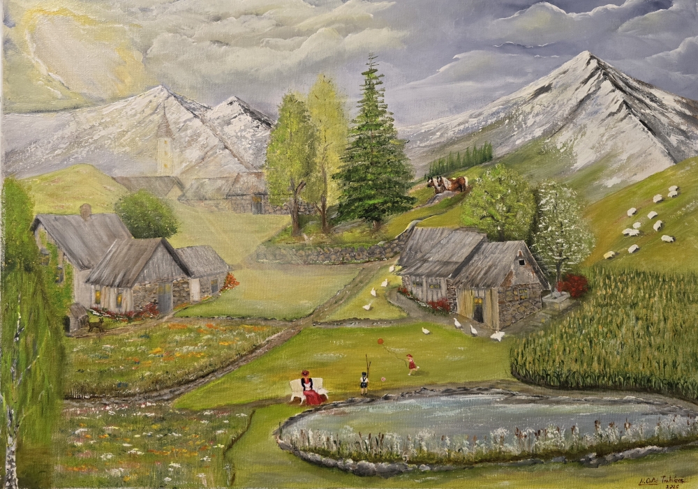 Mountain idyll by the Lake.Bergidyll am See