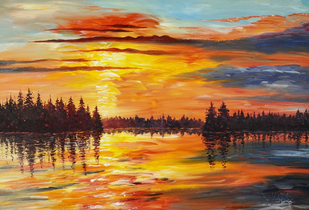 Romantic Evening Landscape XL 1