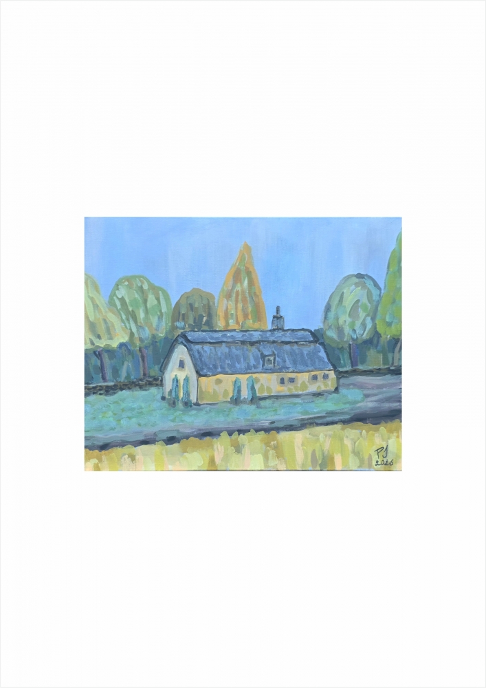 Cottage in the wheat field