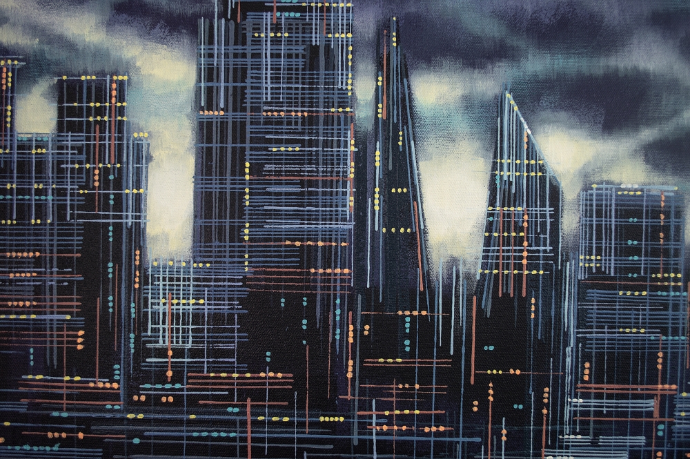 London City Skyline At Night