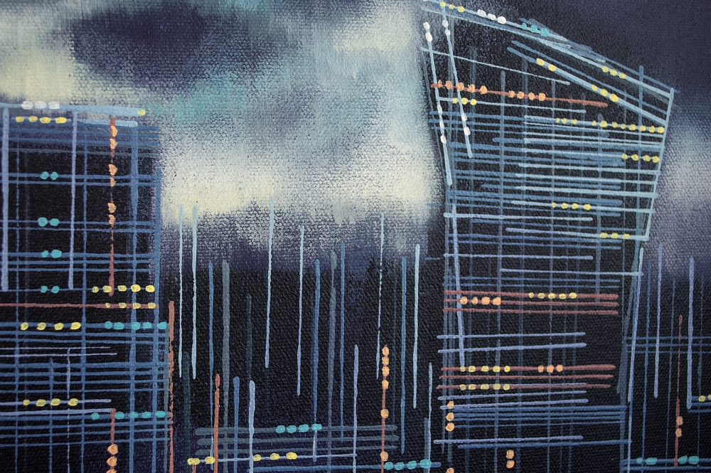 London City Skyline At Night