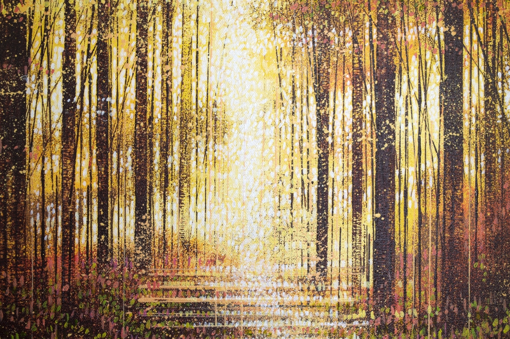 Golden Autumn Forest Path