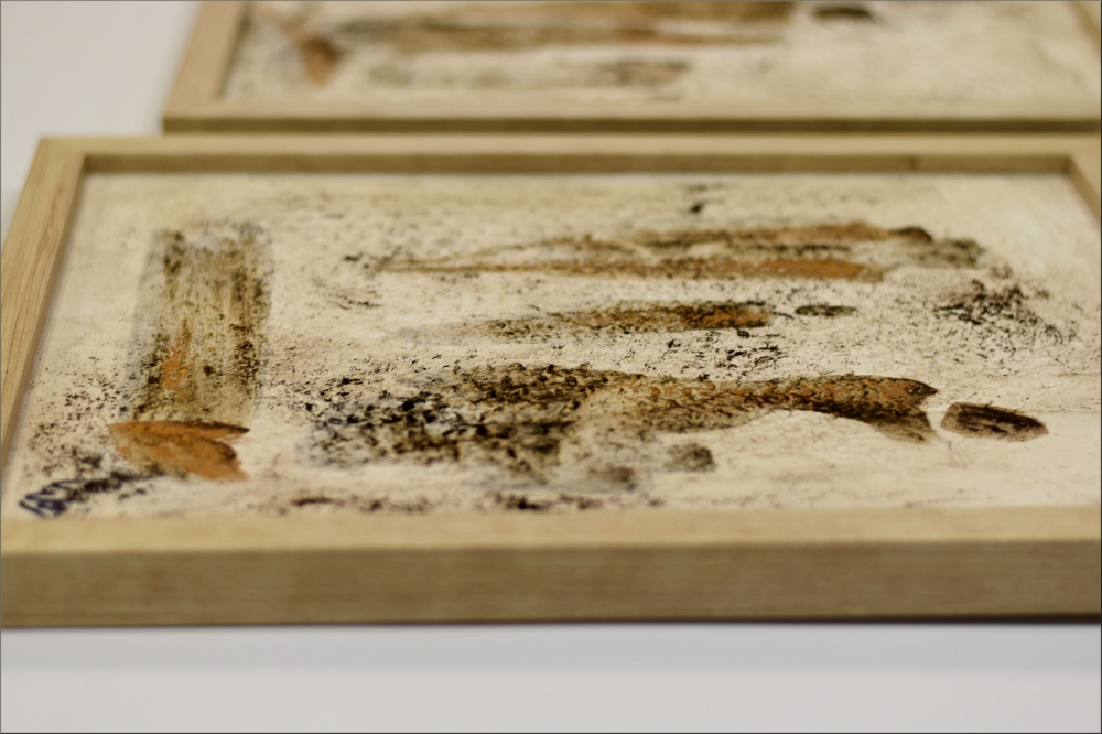 Andere Welten – Neutral Gold Abstract Triptych
