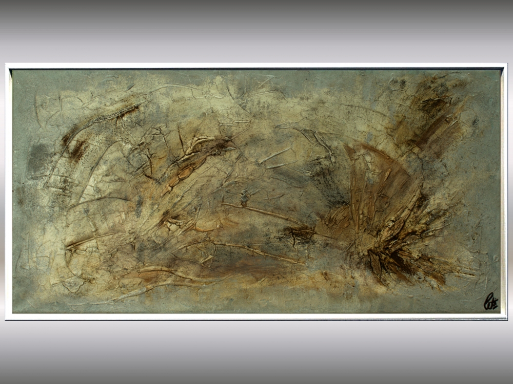 Oxidized Horizon – Textured Abstract Earth Tone Painting