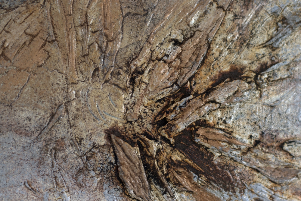 Oxidized Horizon – Textured Abstract Earth Tone Painting