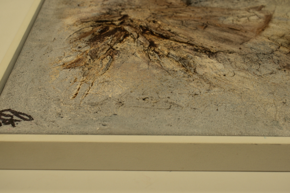 Oxidized Horizon – Textured Abstract Earth Tone Painting