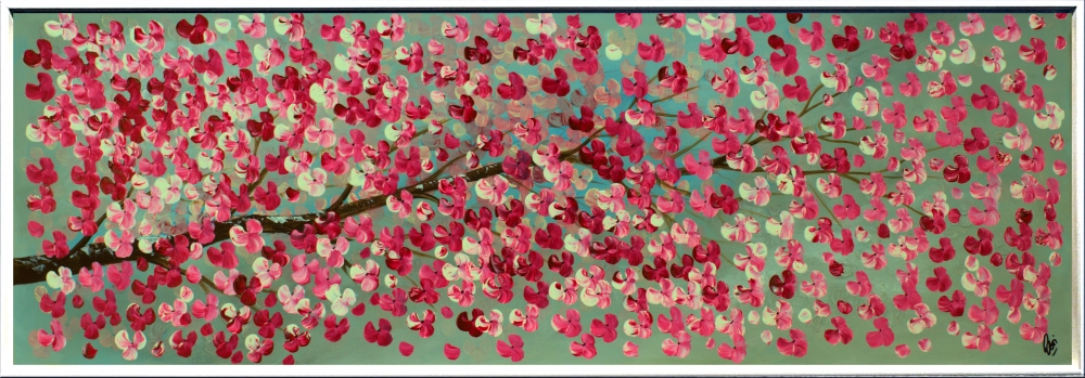 Cherry Breeze – Pink Cherry Blossom Floral Painting