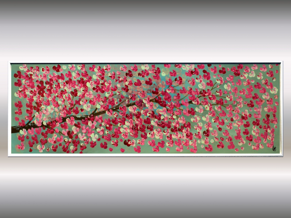Cherry Breeze – Pink Cherry Blossom Floral Painting