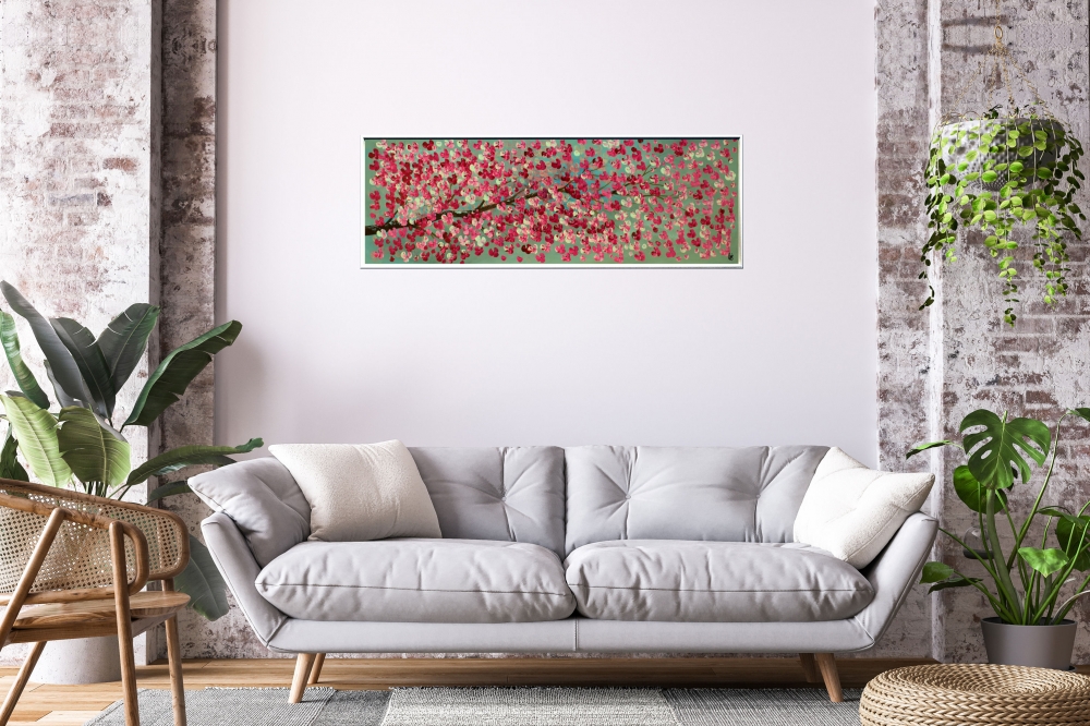 Cherry Breeze – Pink Cherry Blossom Floral Painting
