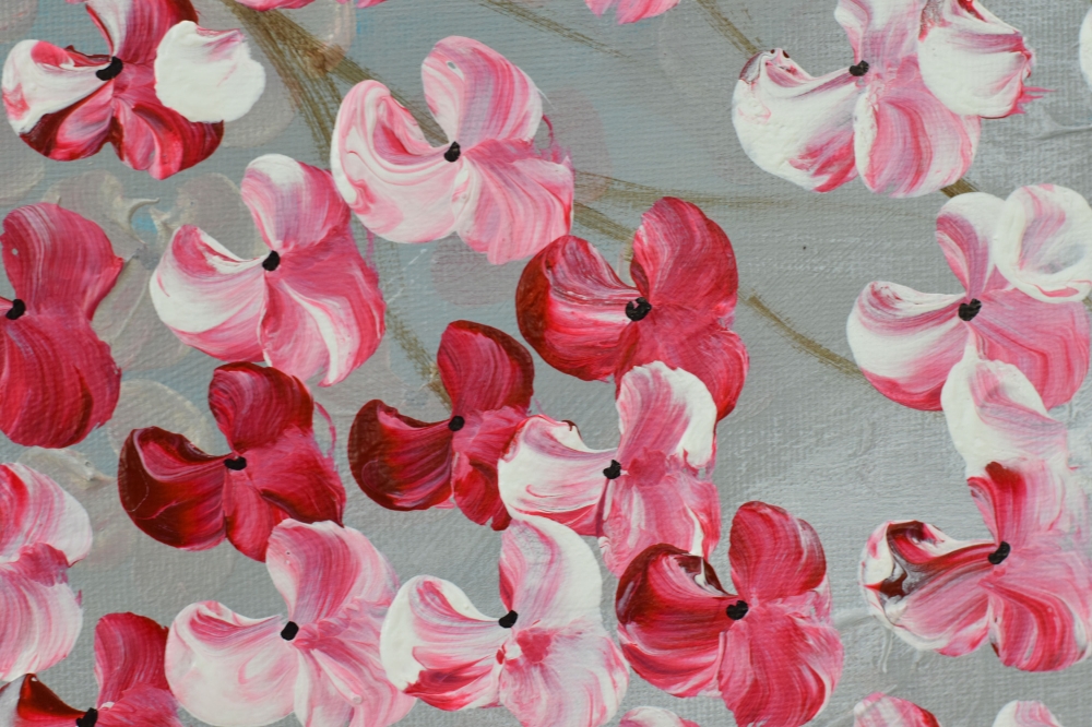 Cherry Breeze – Pink Cherry Blossom Floral Painting