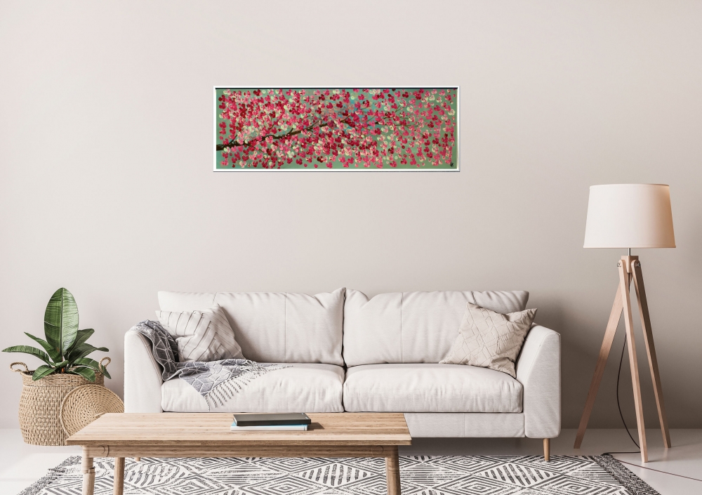 Cherry Breeze – Pink Cherry Blossom Floral Painting