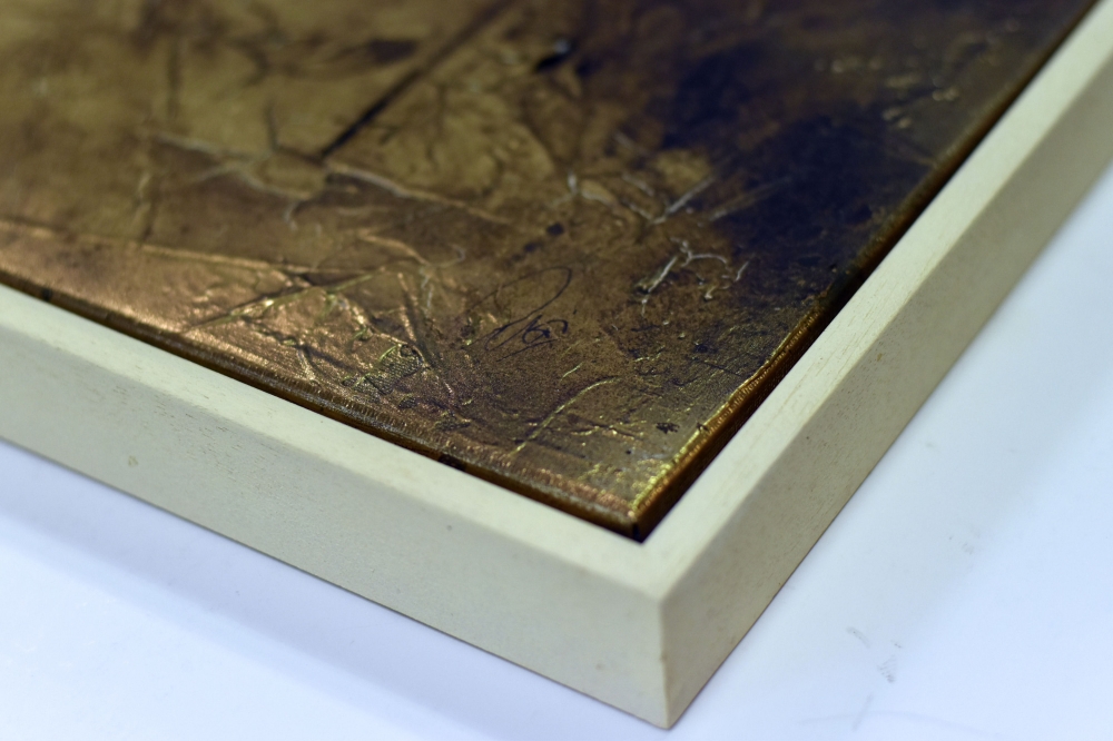 Golden Terrain – Gold and Earth Tone Textured Abstract Painting