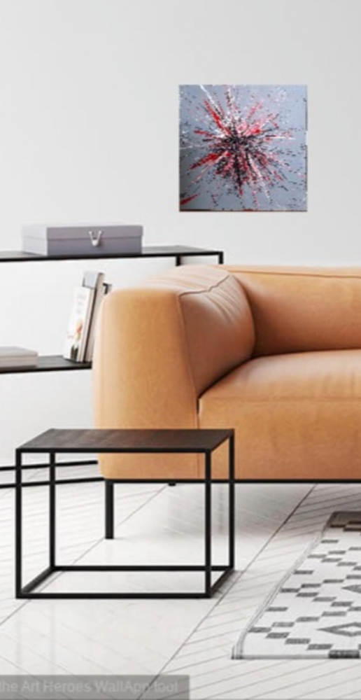 Contemporary Cradled Wood Abstract Acrylic Painting