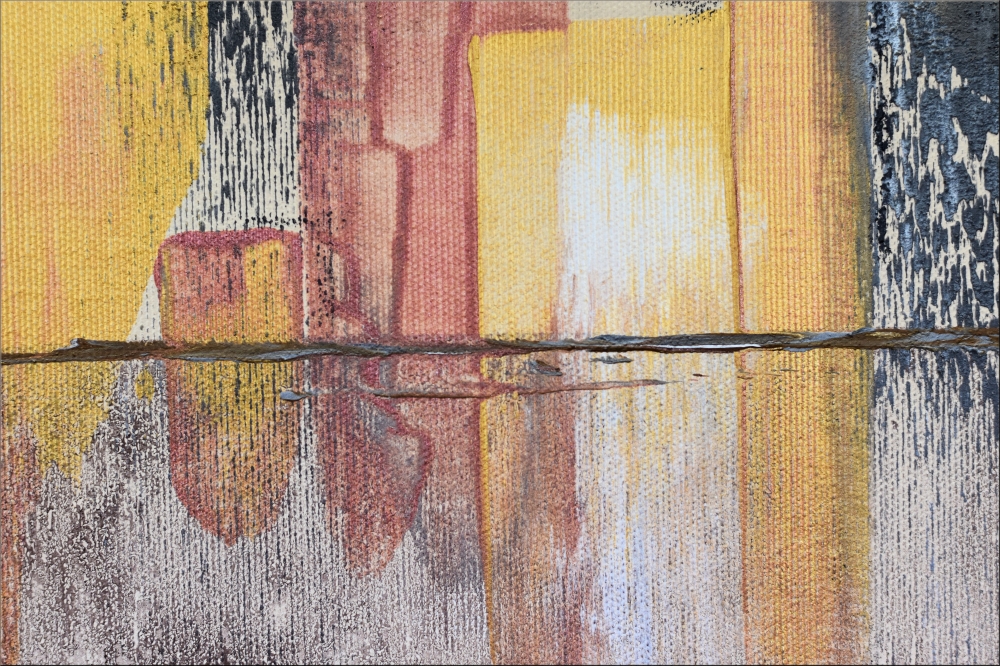 Abstract Cityscape Painting – Melted Horizons
