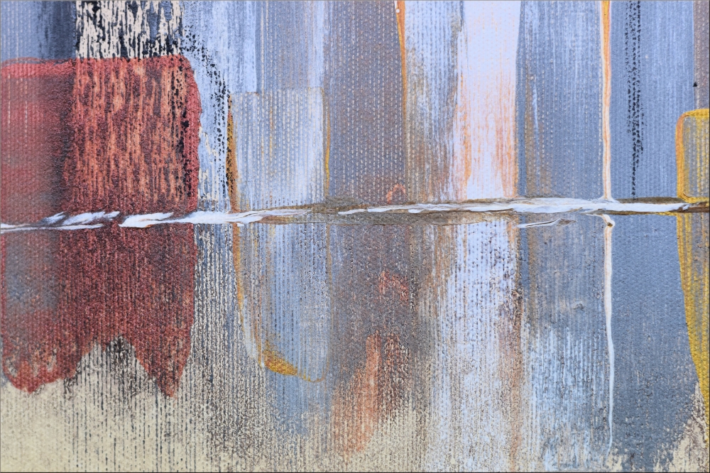 Abstract Cityscape Painting – Melted Horizons