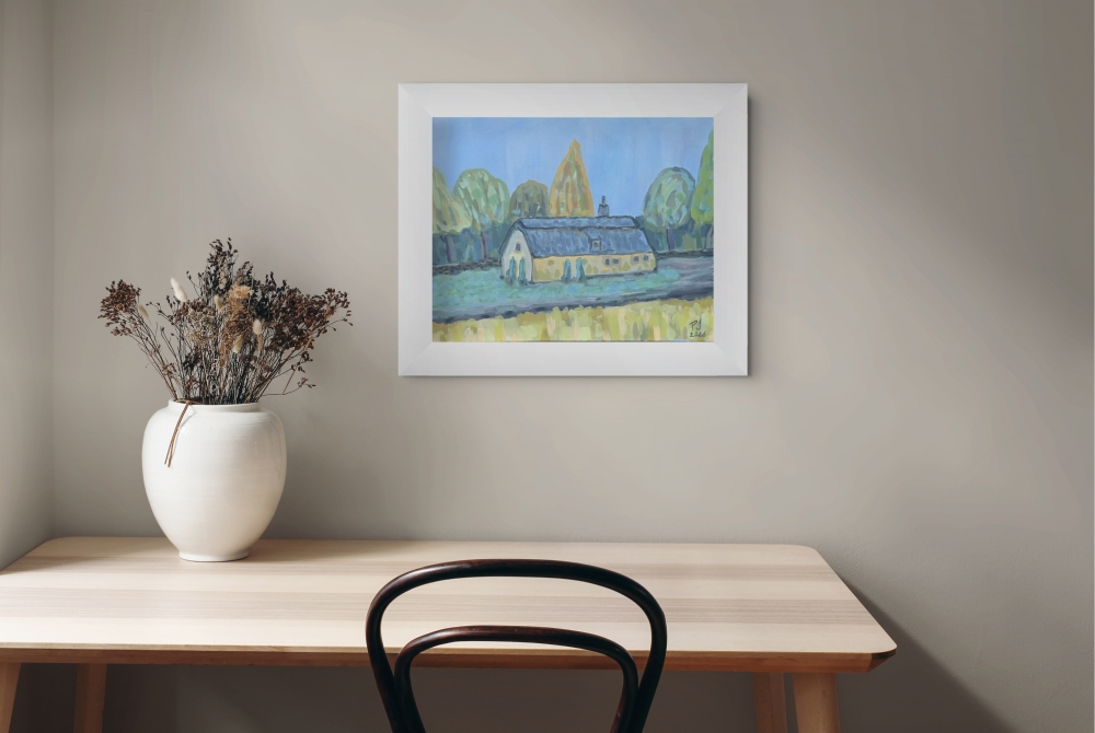 Cottage in the wheat field