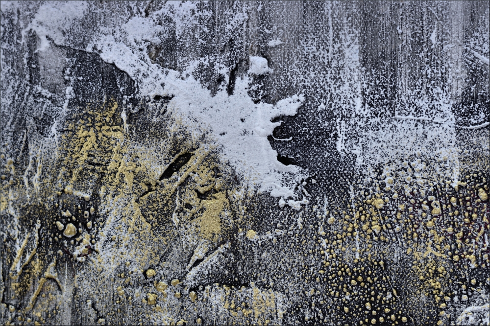 Leaving Paris – Neutral Gold Textured Abstract Painting