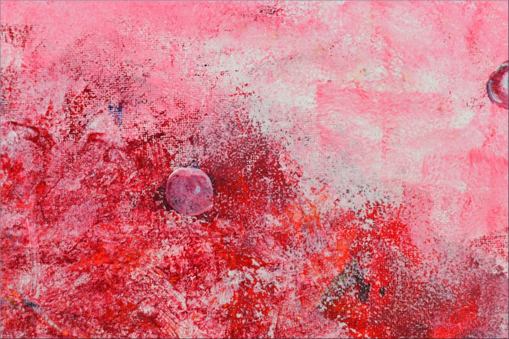 Abstract Pink & Red Triptych – Fleurie
