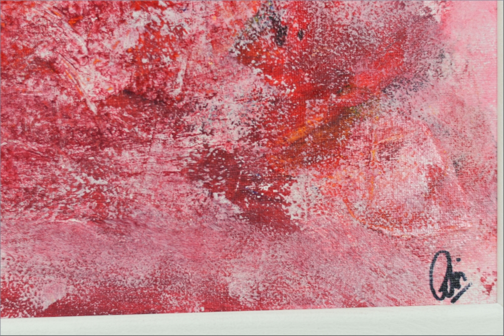 Abstract Pink & Red Triptych – Fleurie