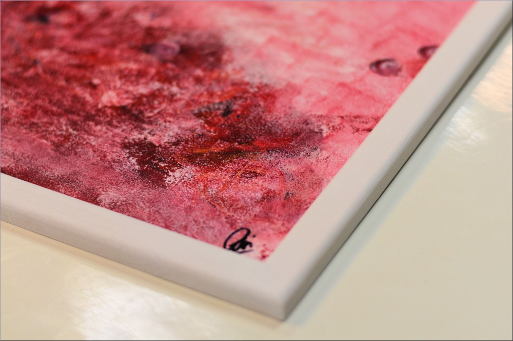Abstract Pink & Red Triptych – Fleurie