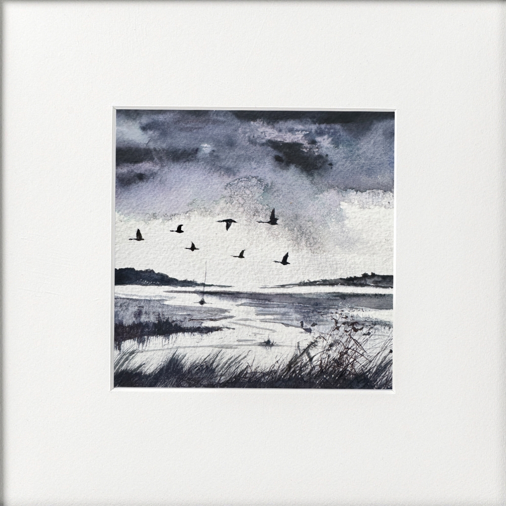 4 monochrome marshes scenes