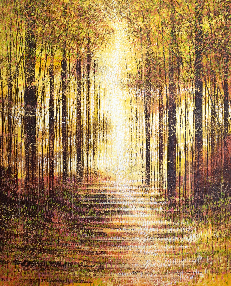 Golden Autumn Forest Path