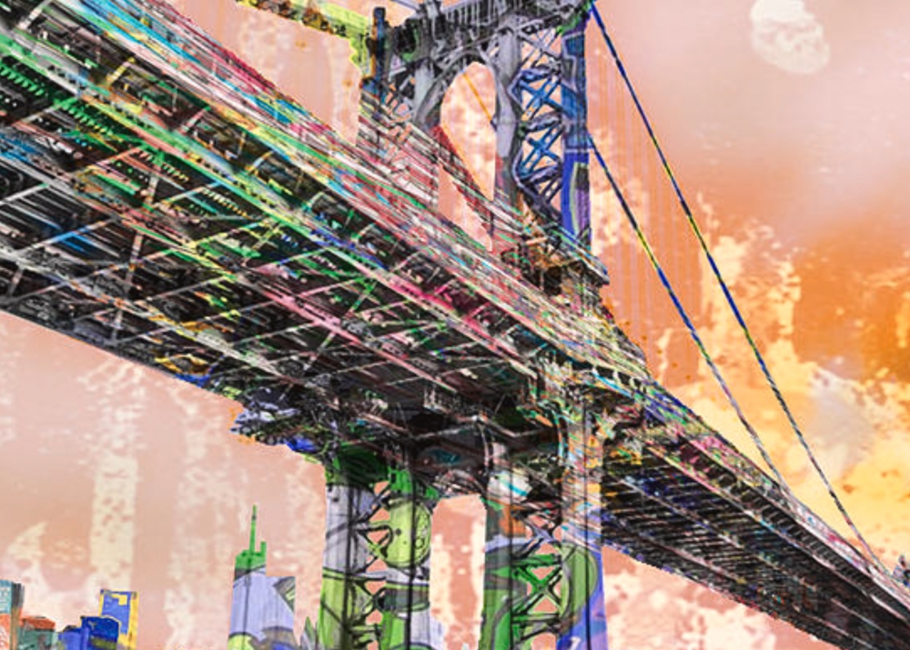 New York City Manhattan Bridge Gold 3